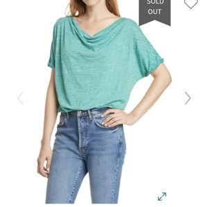 Free People Astrid Drop Back Tee Sz: M NWT $58